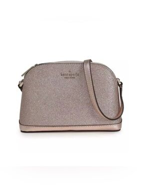 Kate Spade Rose Gold Tinsel Dome Glitter Crossbody Bag